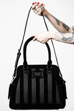 Killstar Earn Your Stripes Handbag Negros | 65290-YHMC