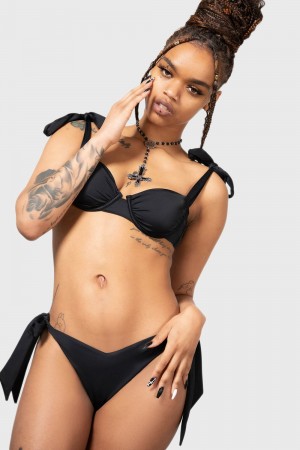 Killstar Elaina Bikini Negros | 76590-GLQF