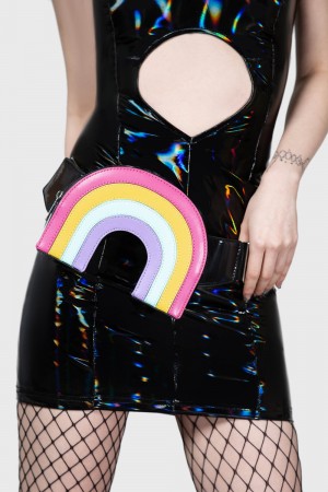 Killstar Electric Rainbow Waistbag Negros | 27641-SVLT