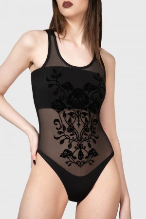 Killstar Elvenia Bodysuit Negros | 57296-ULKZ