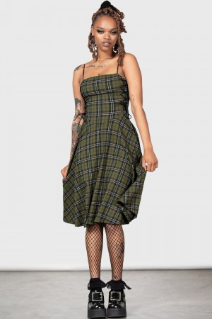 Killstar Elyswyth Vestido Verdes | 26395-SQUT