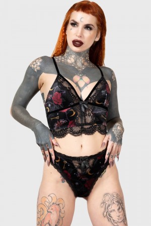 Killstar Enchanted Maiden Panty Negros | 21054-FULJ