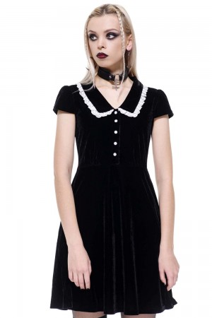 Killstar Every Mourning Collar Vestido [B] Negros | 13786-CPDU