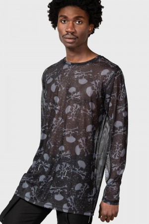 Killstar Fright Train Long Sleeve Top Negros | 20685-ODVU