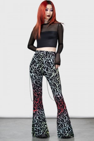 Killstar Glamour Perfection Flares Negros | 47615-AFJB