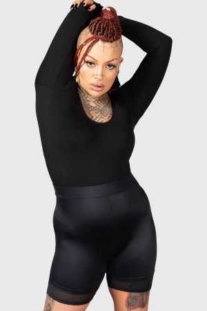 Killstar Gothletic Shorts Negros | 70924-IZGE