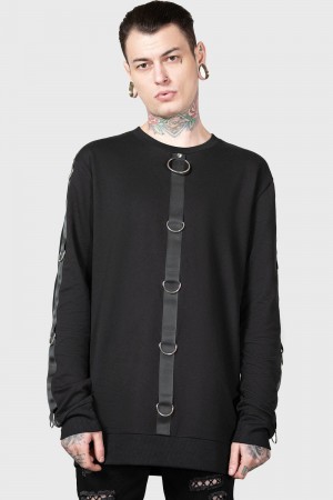 Killstar Hades Heaven Sweatshirt Negros | 91782-SJAR