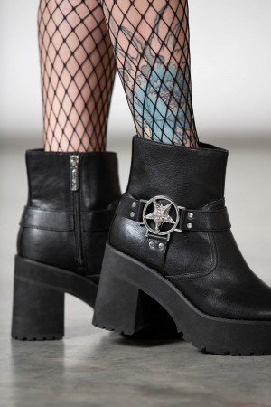 Killstar Hardcore Boots Negros | 45738-BLMU