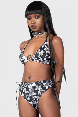 Killstar Harlette's Revenge Bikini Negros | 45617-XBVT
