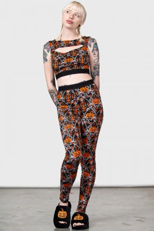 Killstar Haunted Leggings Negros | 65492-MYNC