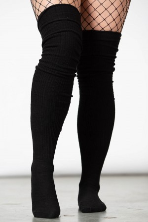 Killstar Hecate Slouch Socks Negros | 83107-FOTG