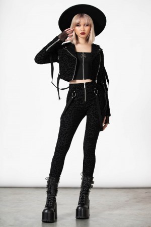 Killstar Hellcat Zip Trousers Negros | 74813-EZYH