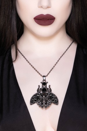 Killstar Insecta Morte Necklace [S] Plateados | 29157-GVLM