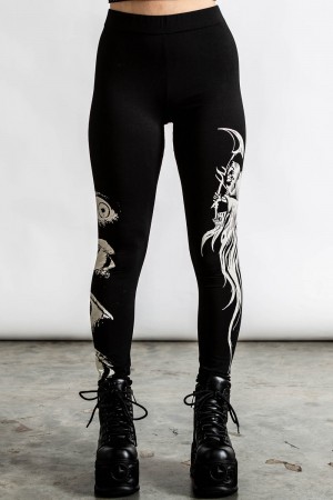 Killstar Insomnia Leggings Negros | 03675-NEXF