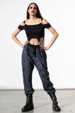 Killstar Into The Woods Joggers Grises | 76532-USDF