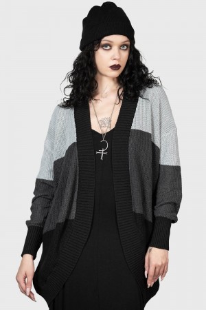Killstar January Mist Cardigan Grises | 36801-PQHL