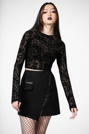 Killstar Keyla Mini Skirt Negros | 79253-CJZB