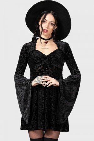 Killstar Lady Of Sorrows Vestido Negros | 81403-MOVW