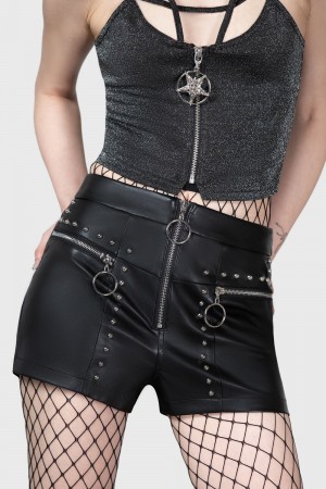 Killstar Leigh Shorts Negros | 94238-PVXR