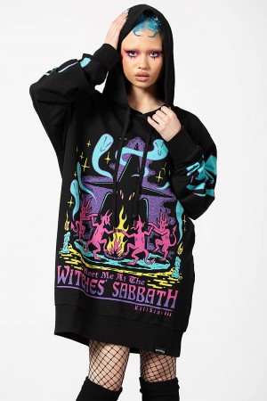 Killstar Let's Dance Pull-Over Hoodie Negros | 81769-SWAG