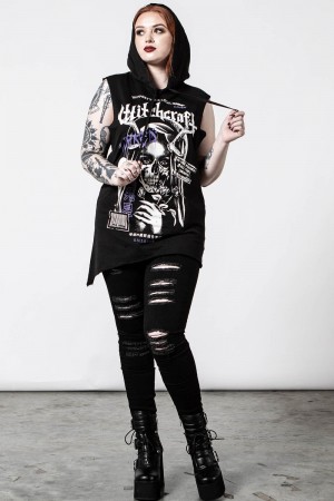 Killstar Local Coven Cut-Up Vest Negros | 81235-GPLS