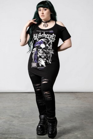Killstar Local Coven Cut Top Negros | 97381-PNQL