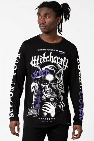 Killstar Local Coven Long Sleeve Top Negros | 65841-GEBY