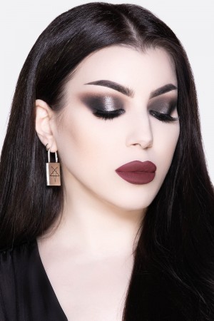 Killstar Locked Away Earrings Plateados | 64397-HDEX