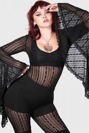 Killstar Lorelena Bodysuit [B] Negros | 10596-QLNB