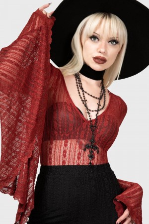 Killstar Lorelena Bodysuit [RED] Rojos | 31620-QCYX