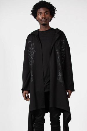 Killstar Lunar Wizard Encapuchado Cardigan Negros | 56803-VRQD
