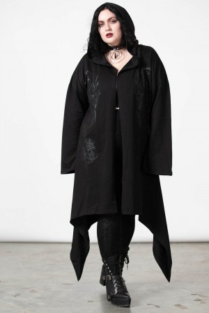 Killstar Lunar Wizard Encapuchado Cardigan Negros | 06523-DEAG