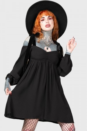 Killstar Mae Queen Vestido Negros | 87519-ULIN