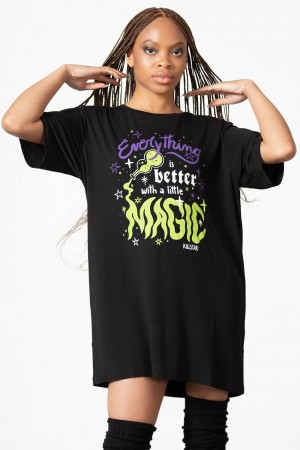 Killstar Magic Rest T-Shirt Negros | 34208-SWTH