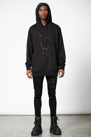 Killstar Mercury Rising Pull-Over Hoodie Negros | 82096-DRZC