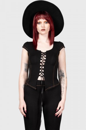 Killstar Midsummer Maypole Top Negros | 90341-BYVK