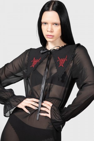 Killstar Miss Thumberlina Maxi Vestido Negros | 27658-IJWN