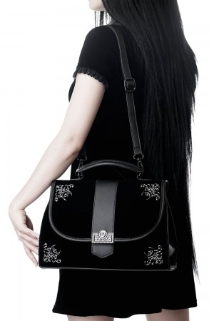 Killstar Moonlight Satchel Bag Negros | 83041-LGIR