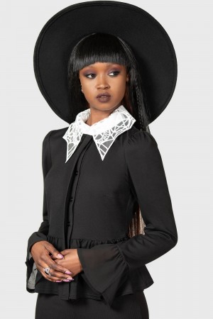 Killstar Morgana Shirt Negros | 53148-KRXN
