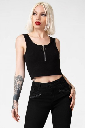 Killstar Mortem Rib Top Negros | 30219-YIJV