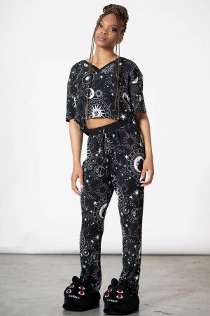 Killstar Nebula Lounge Pants Negros | 43981-YEKJ