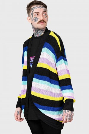 Killstar Neon Rainbow Cardigan Rainbow | 59430-GRHT