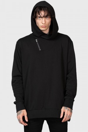 Killstar Nighttime Demise Hoodie Negros | 92714-YAKO