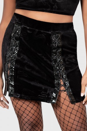 Killstar No Return Mini Skirt Negros | 26805-YUJC
