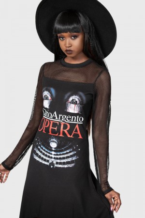 Killstar Opera Vestido Negros | 52870-ZLOT
