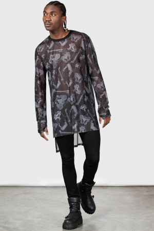 Killstar Ossuary Long Sleeve Top Negros | 29845-UYCF
