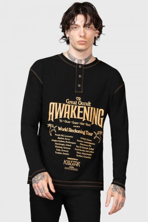 Killstar Otherworlds Henley Top Negros | 47293-BSLQ