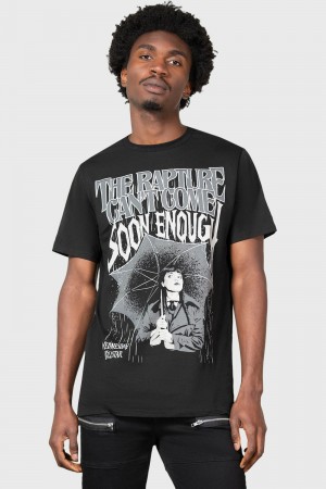 Killstar Outcasts Are In T-Shirt Negros | 92641-KLJN