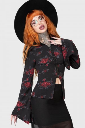 Killstar Pandora Fatale Top Rojos | 36428-PUST