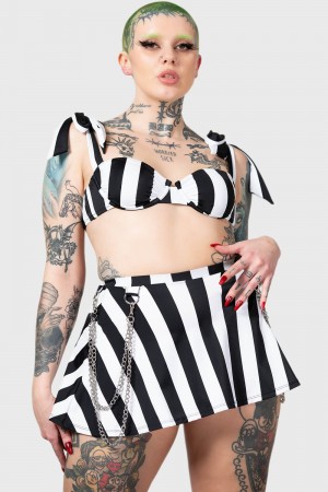 Killstar Pantha's Prowl Swim Skirt Negros | 41825-NTGD